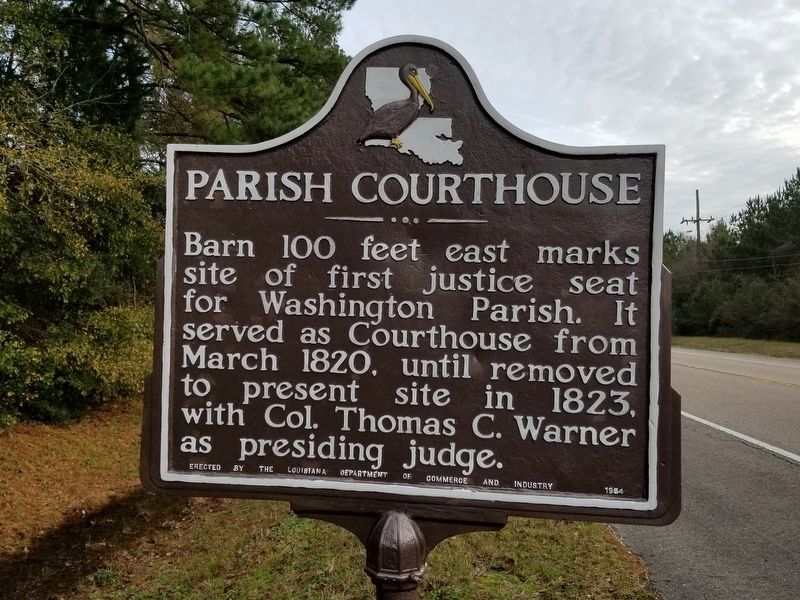 Parish Courthouse Marker. Click for full size. Parish Courthouse Marker image. Click for full size.