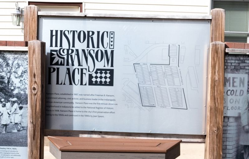 Historic Ransom Place Marker, center panel image. Click for full size.