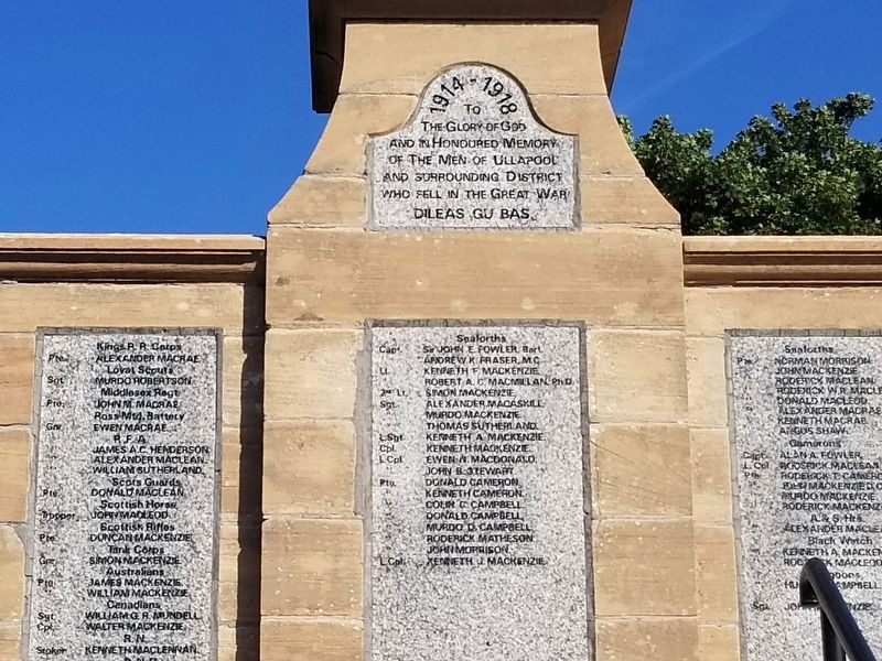 Ullapool War Memorial image. Click for full size.
