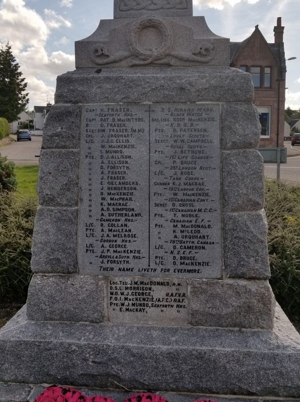 Urqurhart (Ross) War Memorial image. Click for full size.