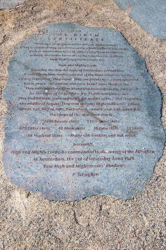 New Amsterdam Plein: Five Marker. Click for full size. New Amsterdam Plein: Five Marker image. Click for full size.