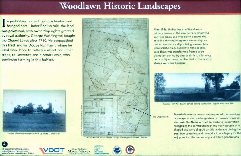 Woodlawn Historic Landscapes Marker image. Click for full size.