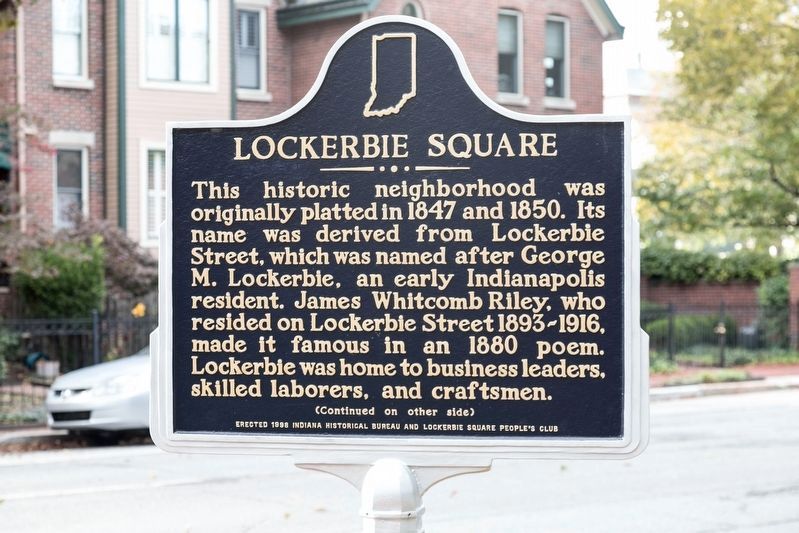 Lockerbie Square Marker, side one image. Click for full size.