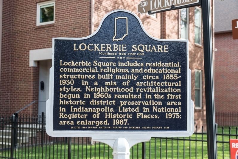 Lockerbie Square Marker, side two image. Click for full size.