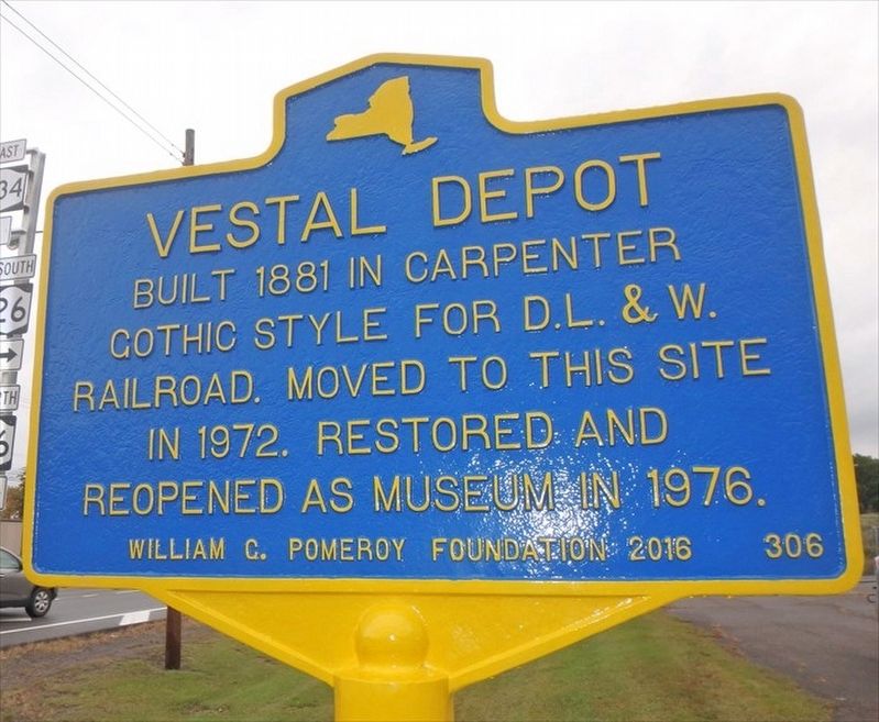Vestal Depot Marker image. Click for full size.