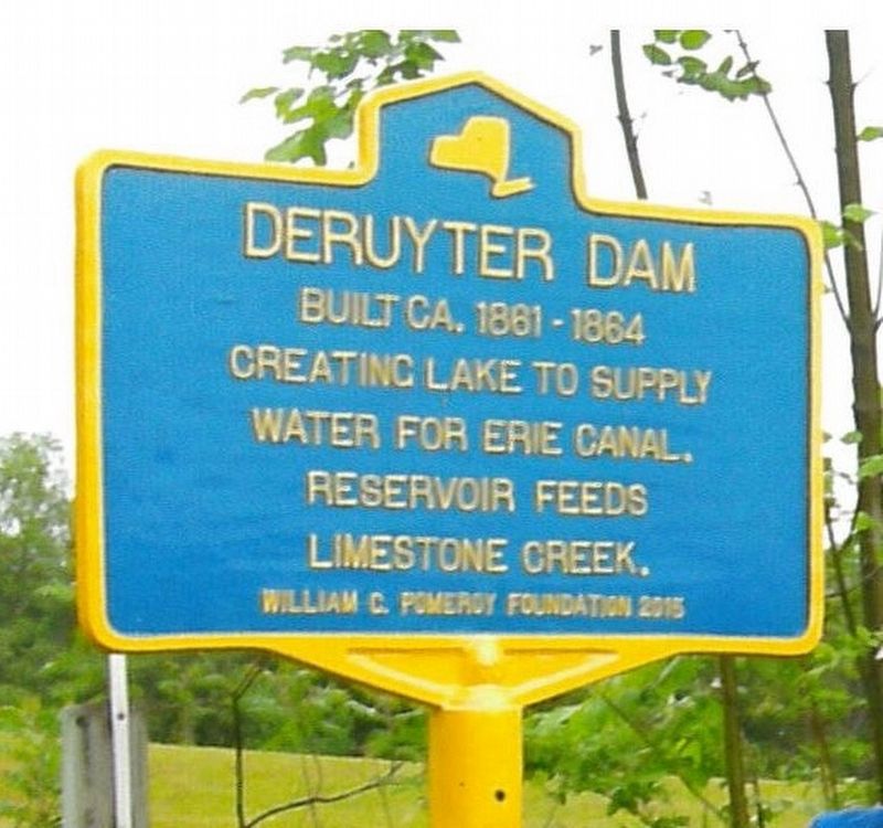 Deruyter Dam Marker. Click for full size. Deruyter Dam Marker image. Click for full size.