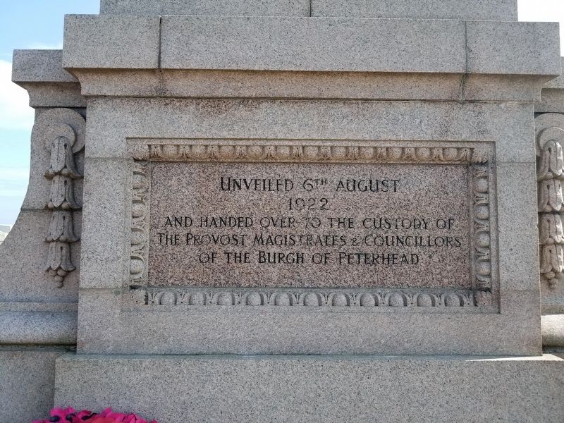Peterhead World War I Memorial. Click for full size. Peterhead World War I Memorial image. Click for full size.