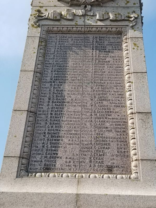 Peterhead World War I Memorial. Click for full size. Peterhead World War I Memorial image. Click for full size.