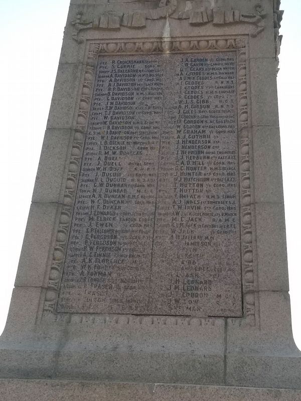 Peterhead World War I Memorial. Click for full size. Peterhead World War I Memorial image. Click for full size.