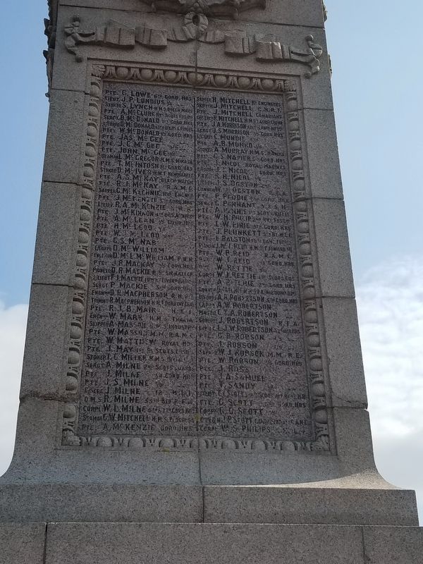 Peterhead World War I Memorial. Click for full size. Peterhead World War I Memorial image. Click for full size.