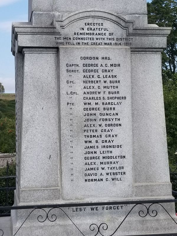 Methlick War Memorial image. Click for full size.