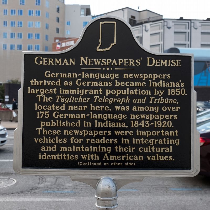 German Newspapers Demise Marker, side one image. Click for full size.