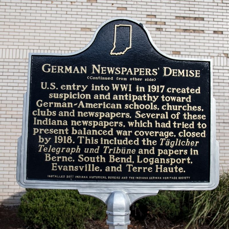 German Newspapers Demise Marker, side two image. Click for full size.