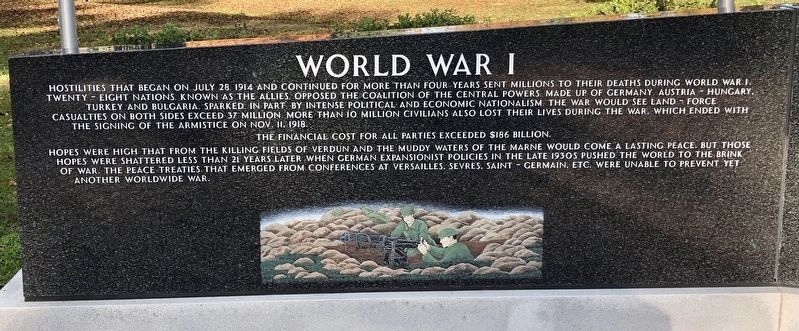 World War I portion of monument. image. Click for full size.