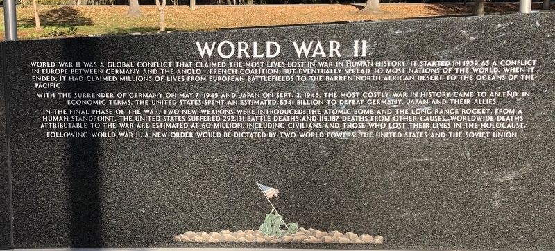 World War II portion of monument. image. Click for full size.