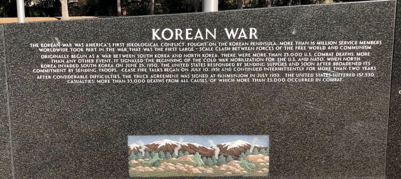 Korean War portion of the monument. image. Click for full size.