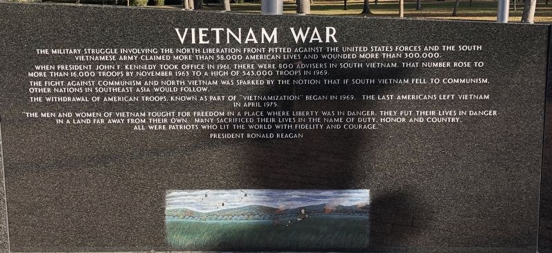 Vietnam War portion of the monument. image. Click for full size.