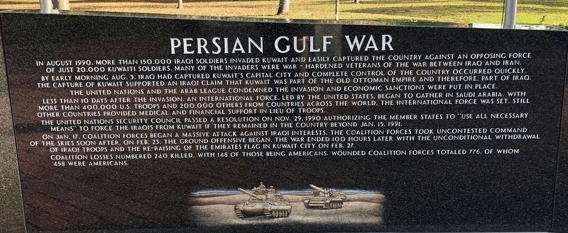 Persian Gulf War portion of the monument. image. Click for full size.