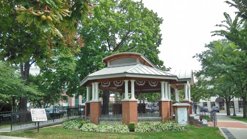 Loranger Square Pavillion (<i>in Loranger Square, diagonally across 1st Street from marker</i>). Click for full size. Loranger Square Pavillion (<i>in Loranger Square, diagonally across 1st Street from marker</i>) image. Click for full size.