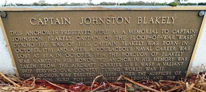 Captain Johnston Blakely Marker image. Click for full size.