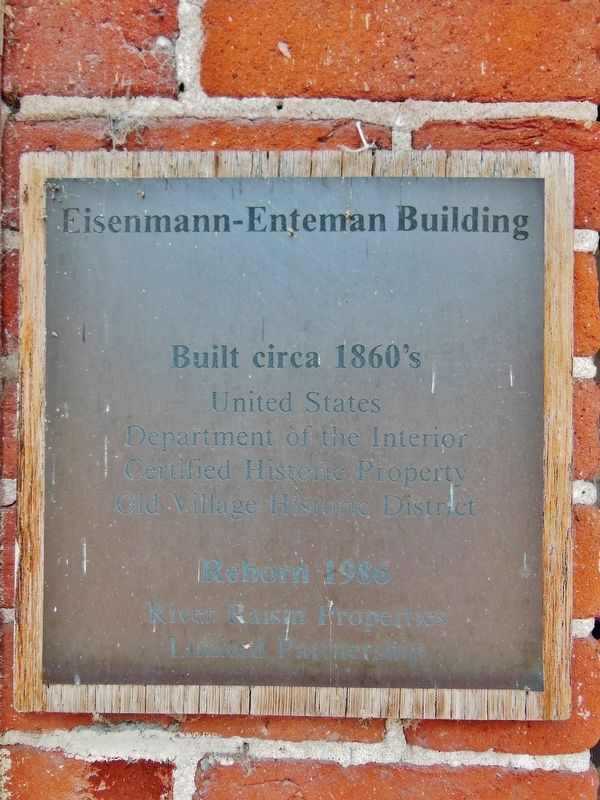 Eisenmann-Enteman Building Marker image. Click for full size.