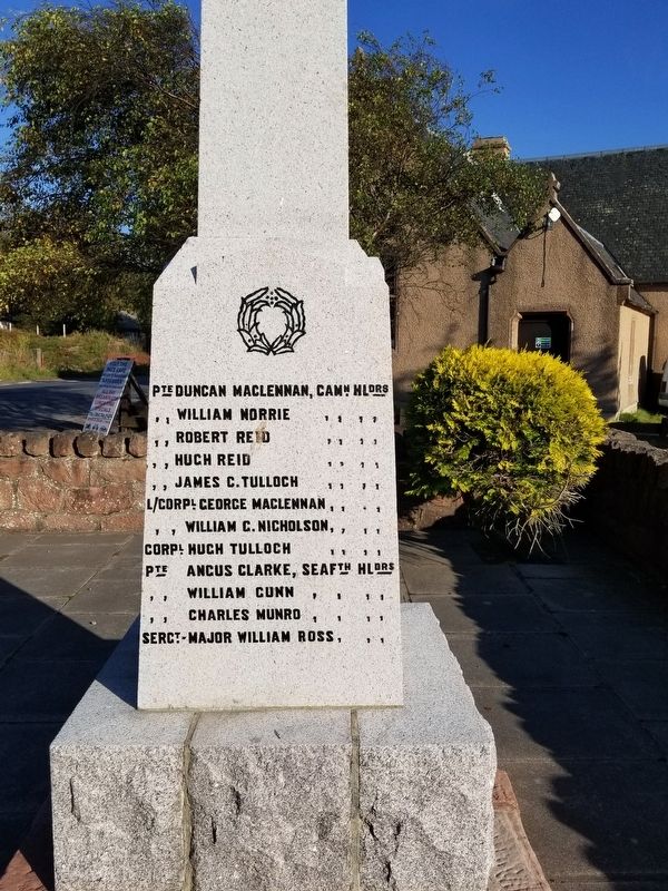 Ardersier War Memorial. Click for full size. Ardersier War Memorial image. Click for full size.
