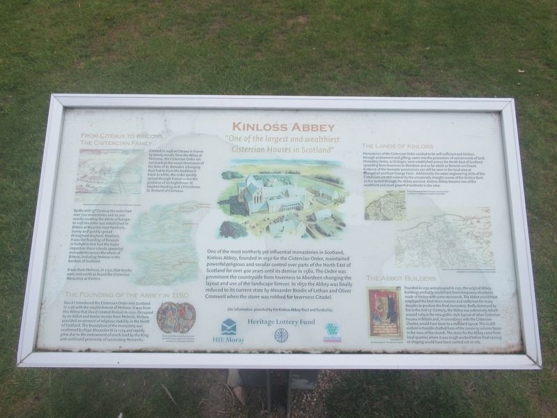 Kinloss Abbey Marker image. Click for full size.