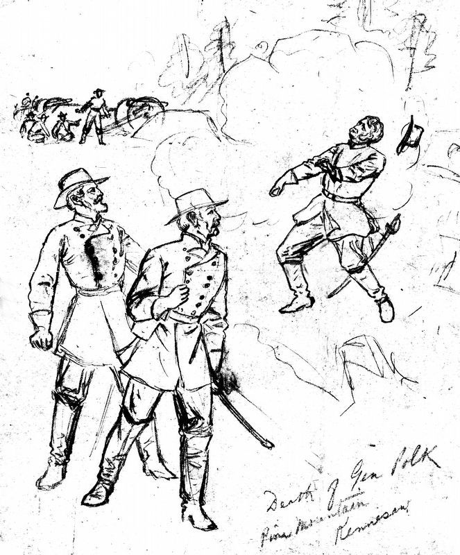 Death of Gen. Polk<br>Pine Mountain<br>Kennesaw<br>June 14, 1864. Click for full size. Death of Gen. Polk<br>Pine Mountain<br>Kennesaw<br>June 14, 1864 image. Click for full size.