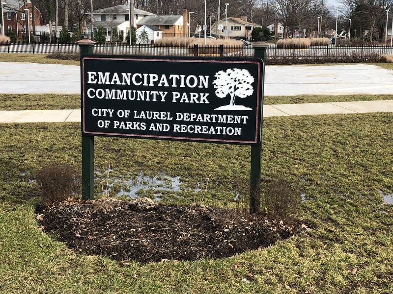 Emancipation Community Park Sign. Click for full size. Emancipation Community Park Sign image. Click for full size.