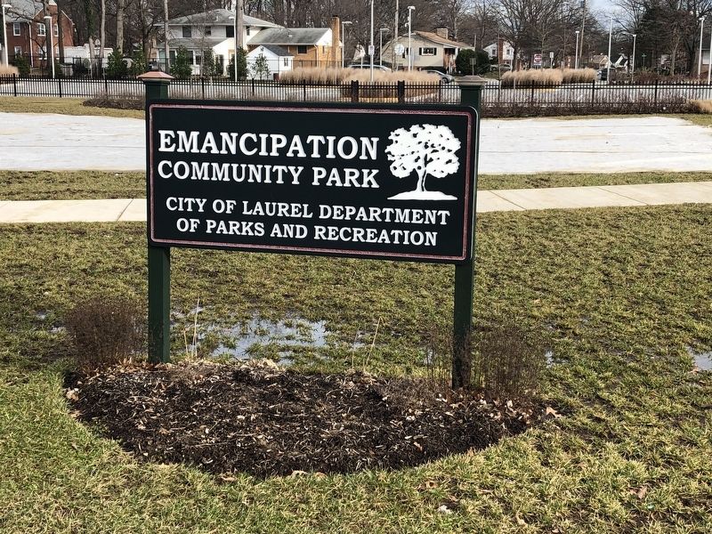 Emancipation Community Park Sign image. Click for full size.