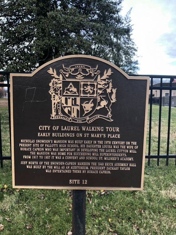 Early Buildings on St. Mary's Place Marker. Click for full size. Early Buildings on St. Mary's Place Marker image. Click for full size.