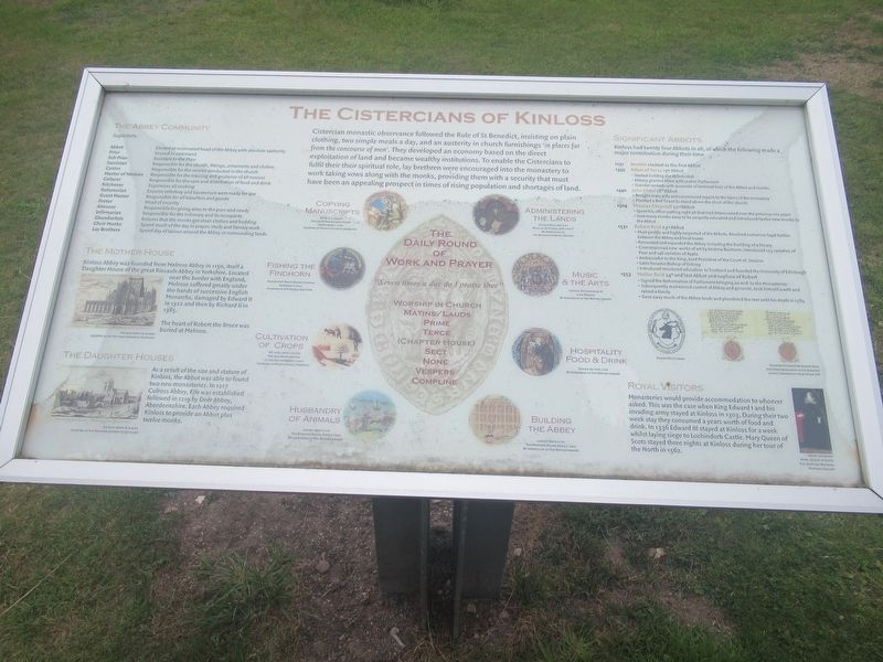 The Cistercians of Kinloss Marker image. Click for full size.