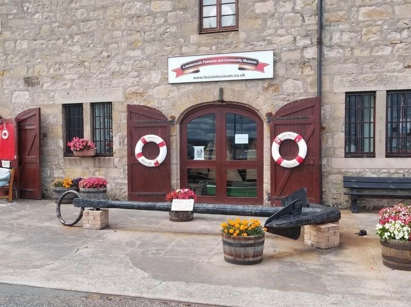 Moray Firth Anchor and the Lossiemouth Fisheries and Community Museum. Click for full size. Moray Firth Anchor and the Lossiemouth Fisheries and Community Museum image. Click for full size.