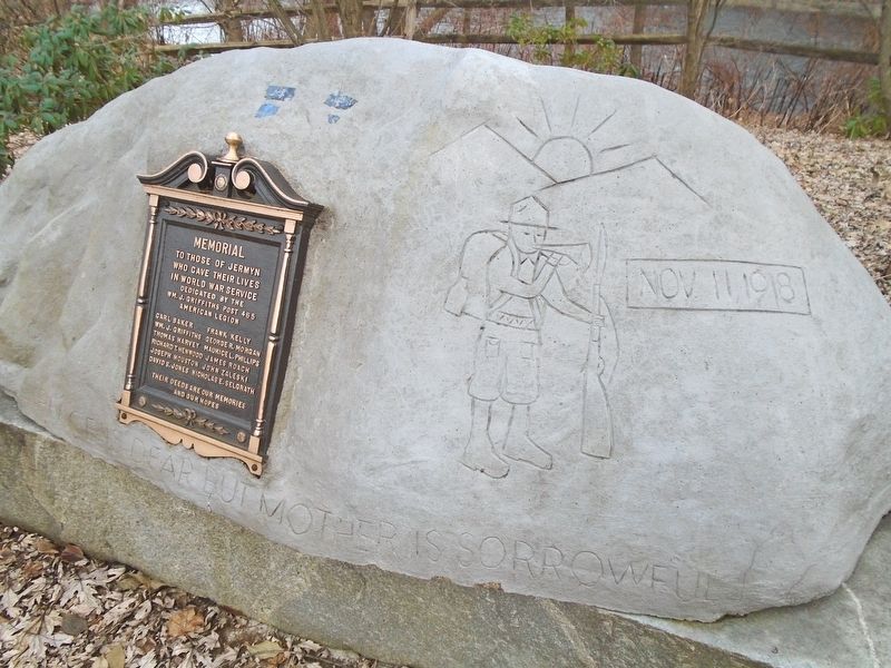 World War I Veterans Park Replica Rock Memorial. Click for full size. World War I Veterans Park Replica Rock Memorial image. Click for full size.