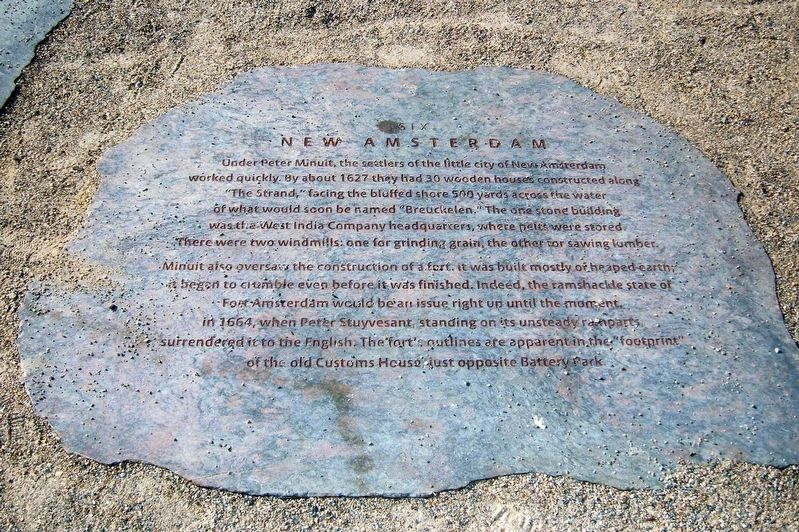 New Amsterdam Plein : Six Marker. Click for full size. New Amsterdam Plein : Six Marker image. Click for full size.