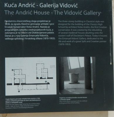 The Andrić House - The Vidović Gallery Marker image. Click for full size.