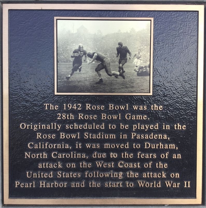 Rose Bowl Marker. Click for full size. Rose Bowl Marker image. Click for full size.