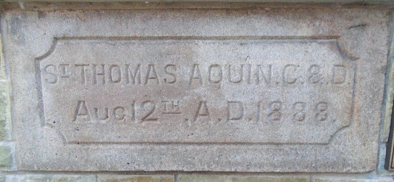 St. Thomas College "Old Main" Cornerstone image. Click for full size.