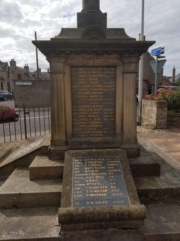 Burghead War Memorial. Click for full size. Burghead War Memorial image. Click for full size.