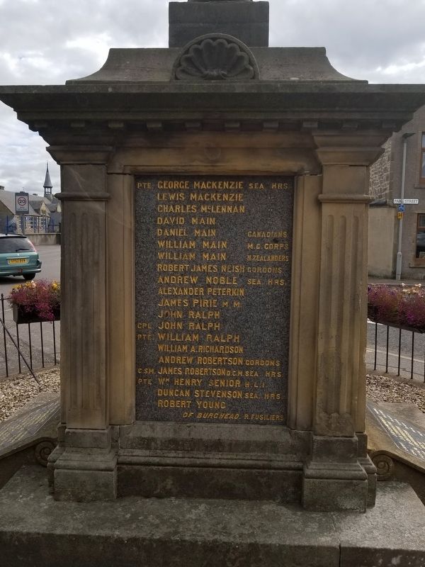 Burghead War Memorial. Click for full size. Burghead War Memorial image. Click for full size.