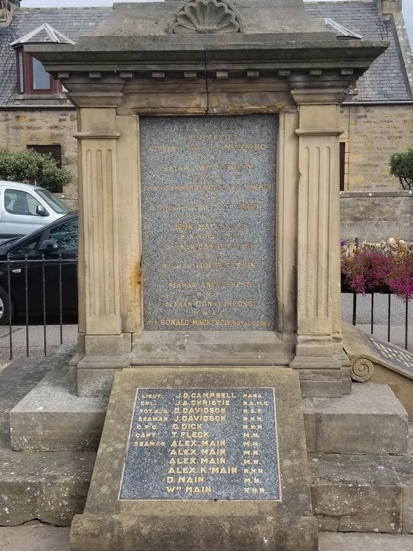 Burghead War Memorial. Click for full size. Burghead War Memorial image. Click for full size.
