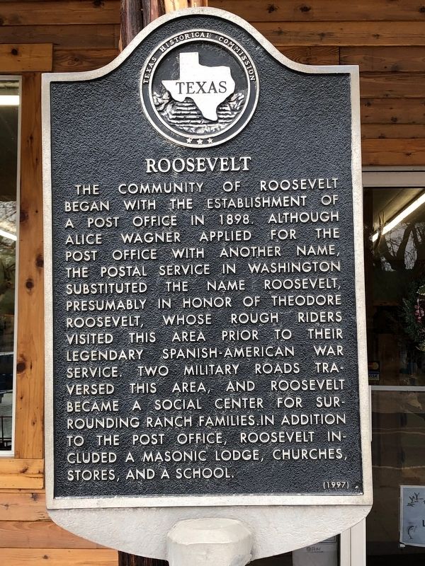 Roosevelt Marker. Click for full size. Roosevelt Marker image. Click for full size.