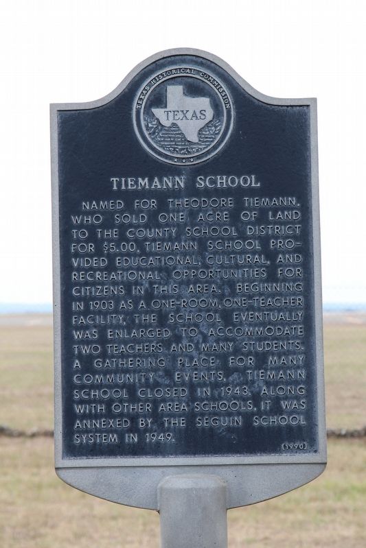 Tiemann School Marker image. Click for full size.