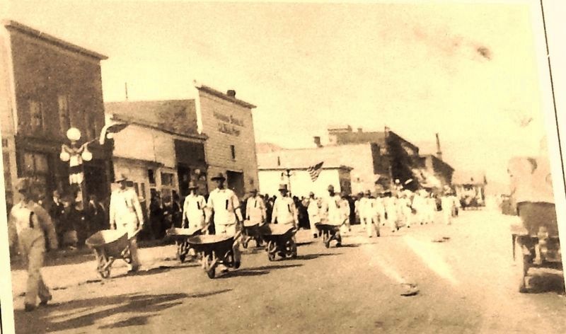 Marker photo: Hod Carriers Union, Labor day parade circa 1917 image. Click for full size.