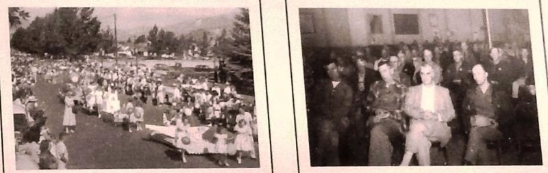 Marker photos: Smelterman's Day Parade & 1950's Union Meeting image. Click for full size.