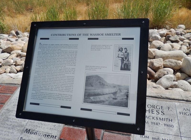 Contributions of the Washoe Smelter Marker (<i>wide view</i>) image. Click for full size.