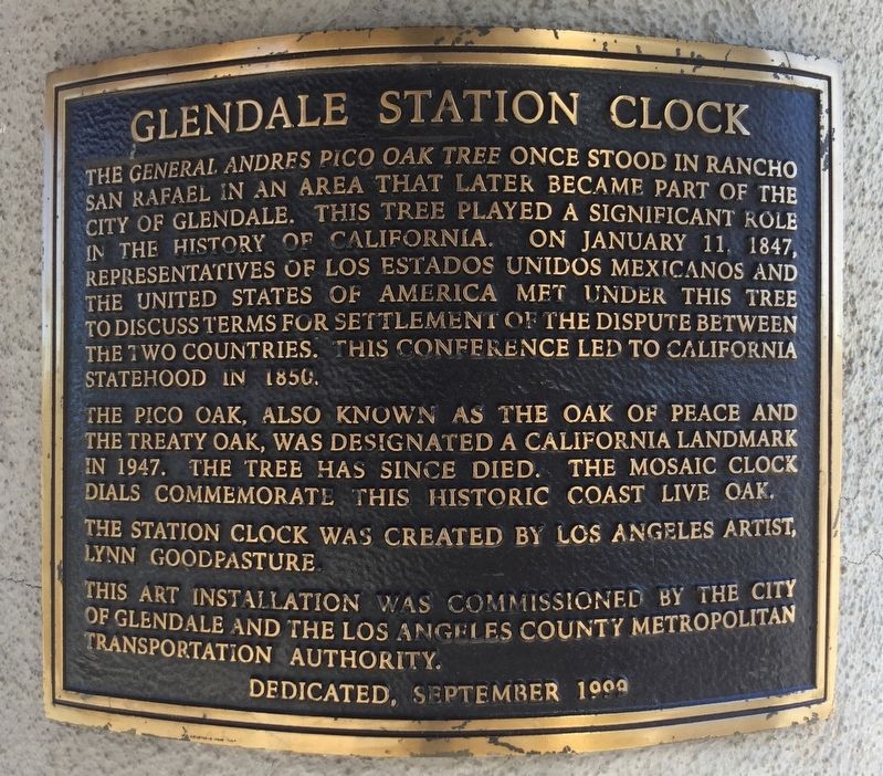 Glendale Station Clock Marker image. Click for full size.