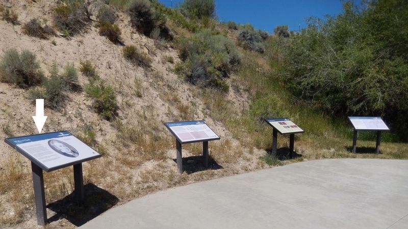William Clark Marker (<i>wide view showing related markers at trailhead</i>) image. Click for full size.