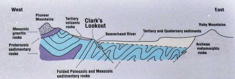 Marker detail: Simplified cross section from west to east image. Click for full size.