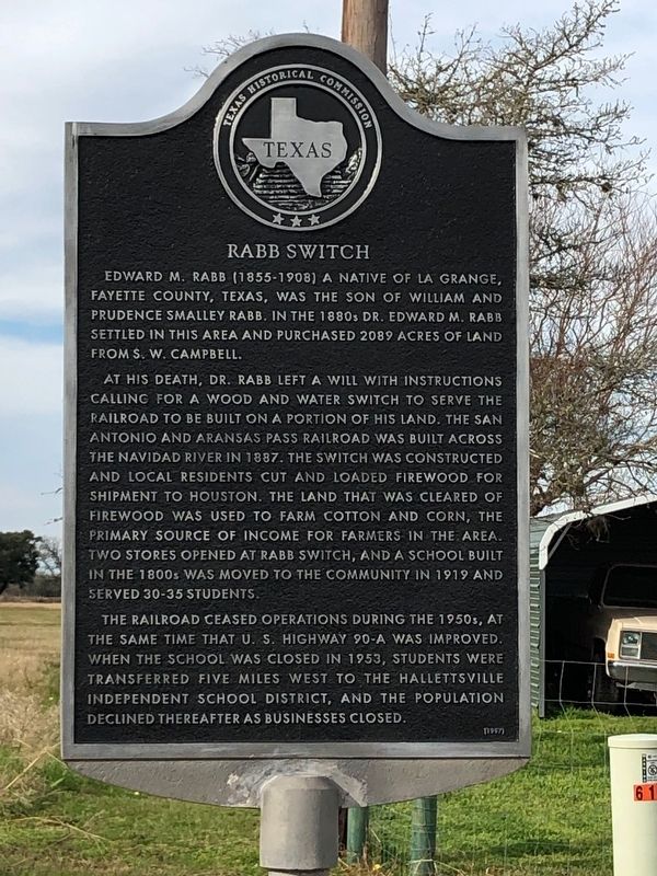 Rabb Switch Marker. Click for full size. Rabb Switch Marker image. Click for full size.